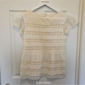 Bonpoint Blouse E18 Gretalay Cream Women's Size XS